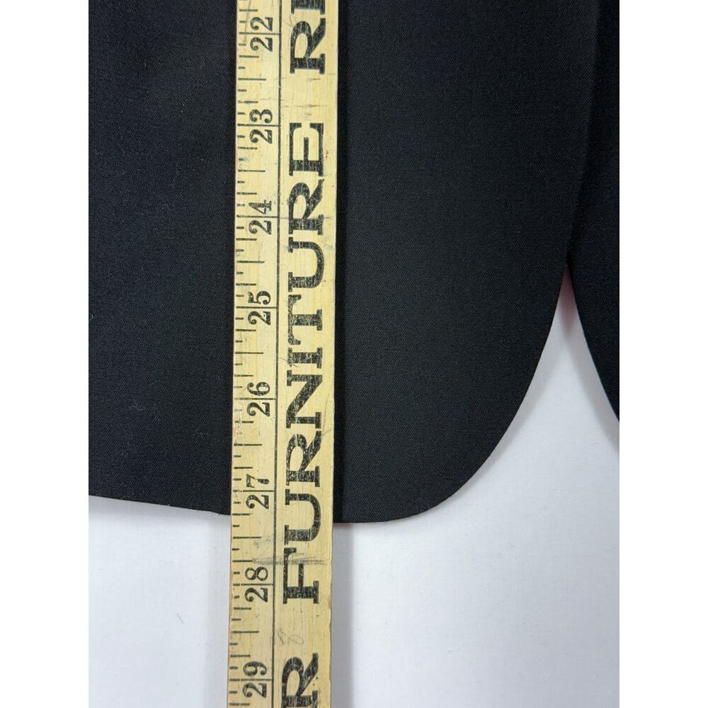 BCBGMAXAZRIA Womens Black Straight Fit Blazer Black Open-Back with Straps XS - Picture 10 of 12